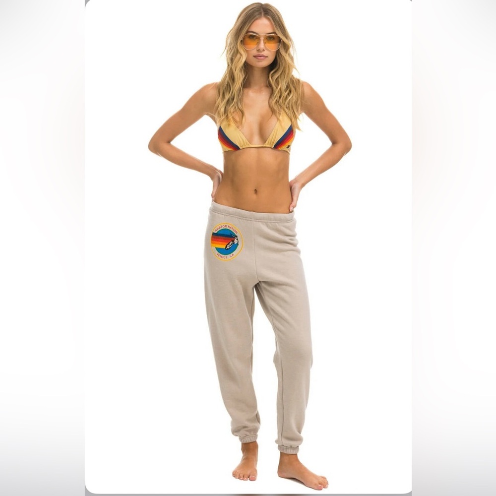 AVIATOR NATION SWEATPANTS - SAND